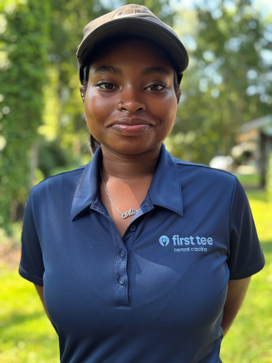 woman in a polo shirt
